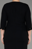 Robe De Invitation Grande Taille Midi Noir ABK2095