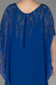 Robe De Soirée Grande Taille Mousseline Bleu Saxe ABT111