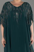 Robe De Soirée Grande Taille Mousseline Émeraude ABT111