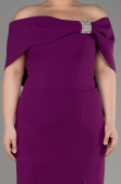 Robe De Soirée Grande Taille Longue Violet ABU3945
