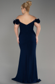 Robe De Graduation Grande Taille Longue Bleu Marine ABU3946