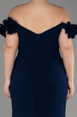 Robe De Graduation Grande Taille Longue Bleu Marine ABU3946