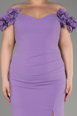 Robe De Graduation Grande Taille Longue Lilas ABU3946
