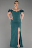 Robe De Graduation Grande Taille Longue Émeraude ABU3946