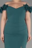 Robe De Graduation Grande Taille Longue Émeraude ABU3946
