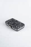 Sac De Soirée Luxe Pierreux Noir-Argent SHT827