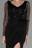 Robe de Soirée Longue Noir ABU3283