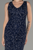 Robe Queue de Poisson Longue Pierreux Bleu Marine ABU4007