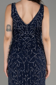 Robe Queue de Poisson Longue Pierreux Bleu Marine ABU4007