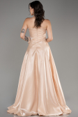 Robe de Soirée Longue Beige ABU4015