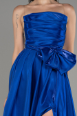 Robe de Soirée Longue Bleu Saxe ABU4015