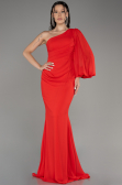 Robe De Soirée Mousseline Longue Corail ABU3677