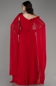 Robe de Soirée Longue Mousseline Rouge ABU4001