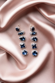 Boucle d'Oreille Bleu Marine UK622