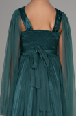 Robe De Soirée Enfants Longue Émeraude ABU3155