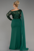 Robe De Soirée Grande Taille Dantelle Longue Émeraude ABU3512