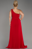 Robe De Invitation Grande Taille Mousseline Rouge ABT119