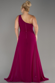 Robe De Invitation Grande Taille Mousseline Prune ABT119
