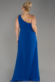 Robe De Invitation Grande Taille Mousseline Bleu Saxe ABT119
