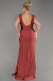 Robe Grande Taille Longue Marron clair ABU3737