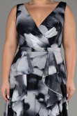 Robe De Soirée Grande Taille Longue Anthracite ABU4050