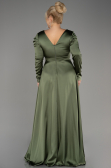 Robe De Fiançailles Grande Taille Satin Longue Kaki ABU3941