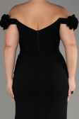 Robe De Graduation Grande Taille Longue Noir ABU3946