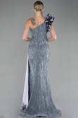 Robe de Soirée Longue Gris ABU4059