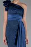 Robe de Soirée Longue Bleu Marine ABU4059