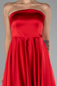 Robe de Cérémonie Courte Satin Rouge ABK2111