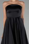 Robe de Cérémonie Courte Satin Noir ABK2111