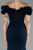 Robe de Soirée Longue Bleu Marine ABU4080