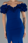 Robe de Soirée Longue Bleu Saxe ABU4080
