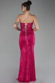 Robe Queue de Poisson Longue Fushia ABU3768