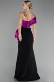 Robe Queue de Poisson Longue Fuchsia-Black ABU4115