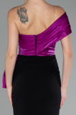 Robe Queue de Poisson Longue Fuchsia-Black ABU4115