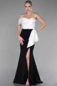 Robe Queue de Poisson Longue Noir-Blanc ABU4115