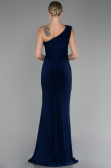 Robe de Soirée Longue Bleu Marine ABU4116