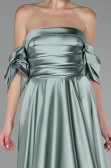 Robe de Soirée Longue Satin Turquoise ABU4132