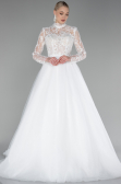 Robes de Mariage Longue Blanc ABU4107