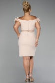 Robe de Cérémonie Courte Beige ABK2120