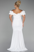 Robe de Soirée Grande Taille Longue Blanc ABU4081