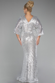 Robe de Soirée Grande Taille Longue Beige ABU900
