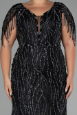 Robe De Soirée Grande Taille Longue Noir ABU4146