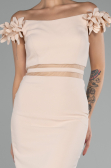 Robe de Cérémonie Courte Beige ABK2120