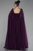 Robe de Soirée Longue Mousseline Violet ABU4158