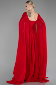 Robe de Soirée Longue Mousseline Rouge ABU4158