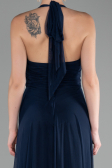 Robe de Soirée Longue Bleu Marine ABU4188
