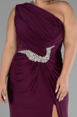 Robe De Fiançailles Grande Taille Longue Couleur Cerise ABU4148