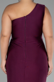 Robe De Fiançailles Grande Taille Longue Couleur Cerise ABU4148